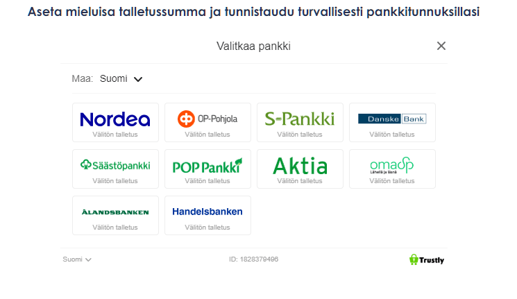 Pankin valinta talleta ja pelaa