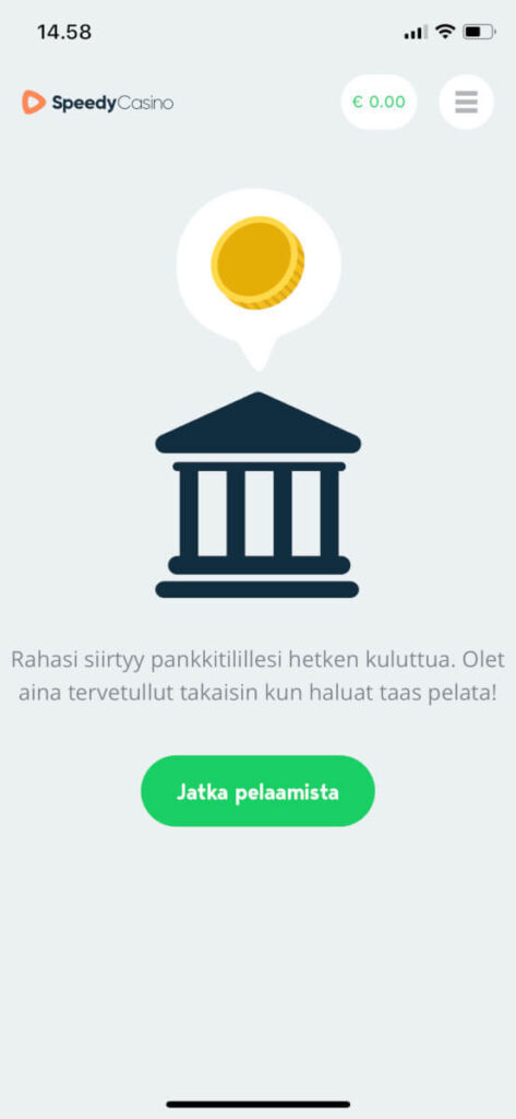 Speedy Casinon kotiutus