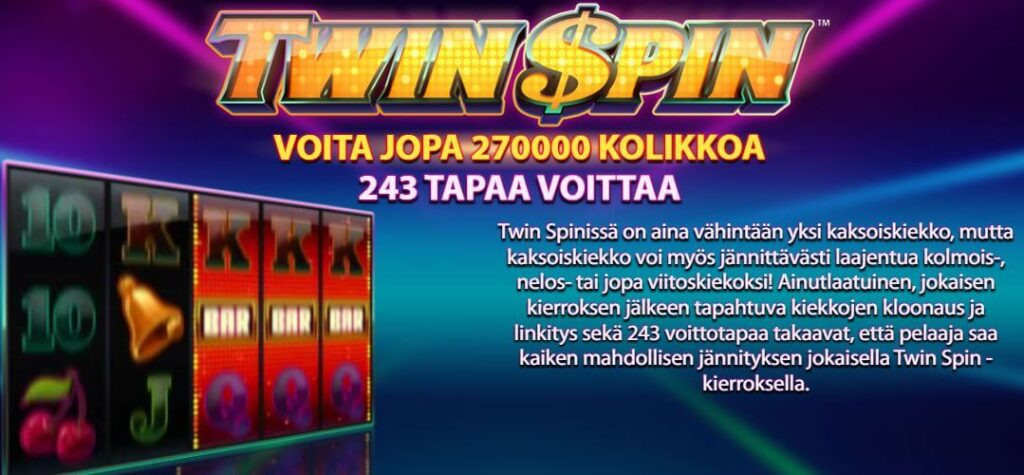 twin spin veikkauksen kasinolla
