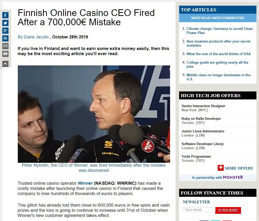 huijaussivusto netissä casino winner virhe