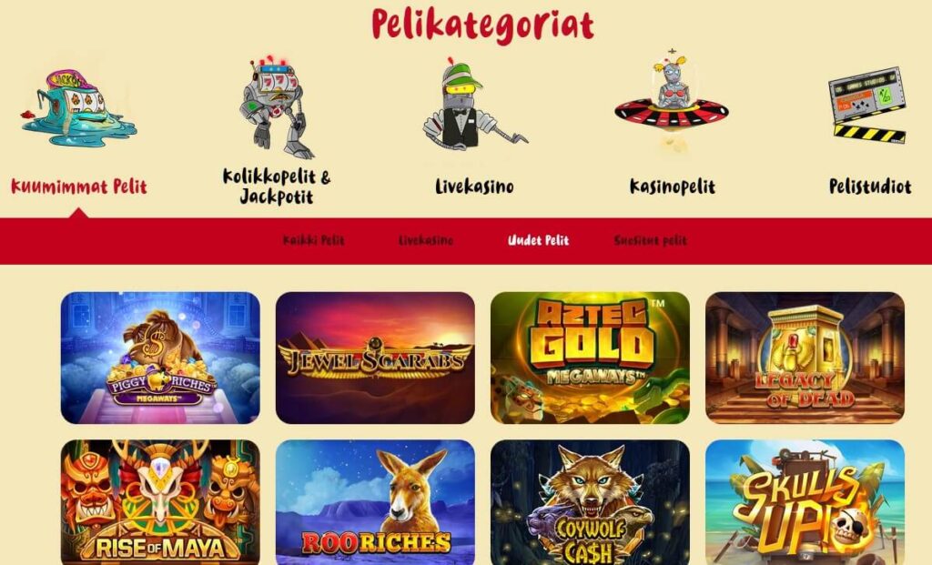 casoola kasino pelivalikoima