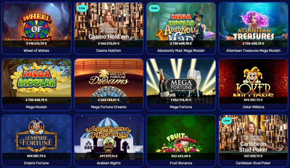 otto kasinon jackpot pelit