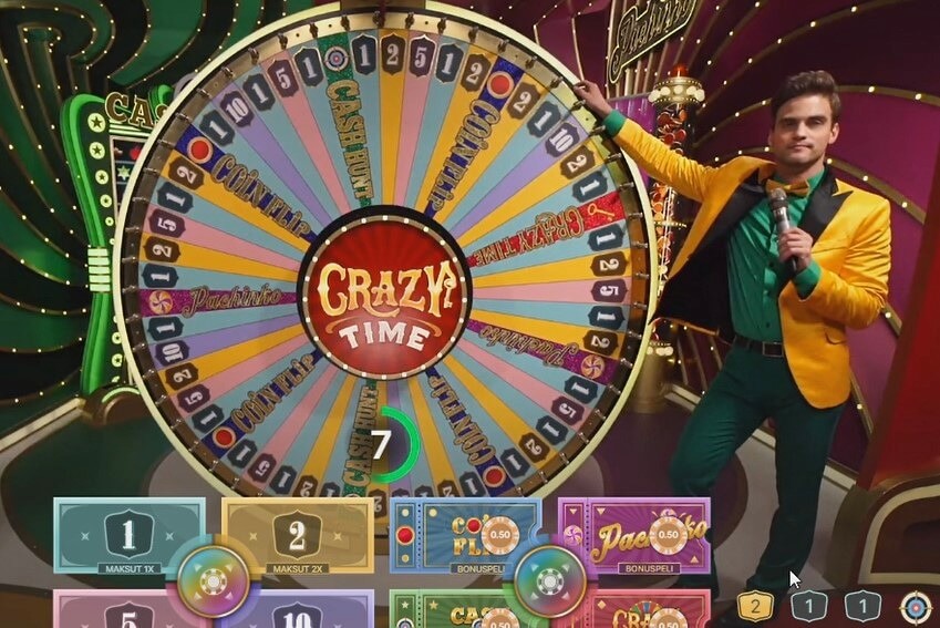 crazy time onnenpyörä casinolla